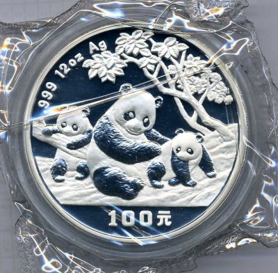 1997, Giant Panda, 12oz silver coin. 