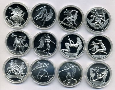 Greece, 2004,  10Euro silver coin x 12 (finess 0.925). 