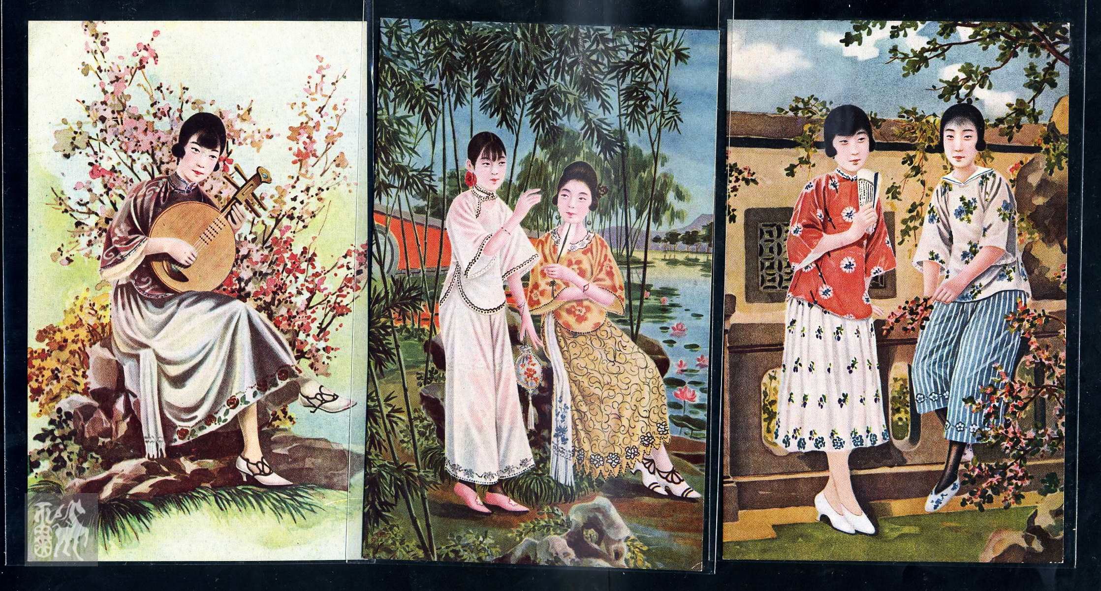 民国<em>美女明信片</em>三枚_拍品详细