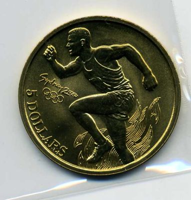 澳大利亚悉尼2000年奥运会5元纪念币一枚