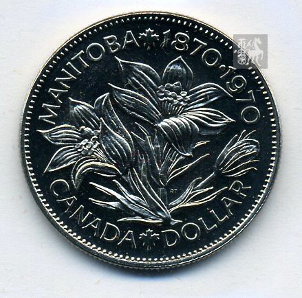 加拿大1970年1元硬币一枚