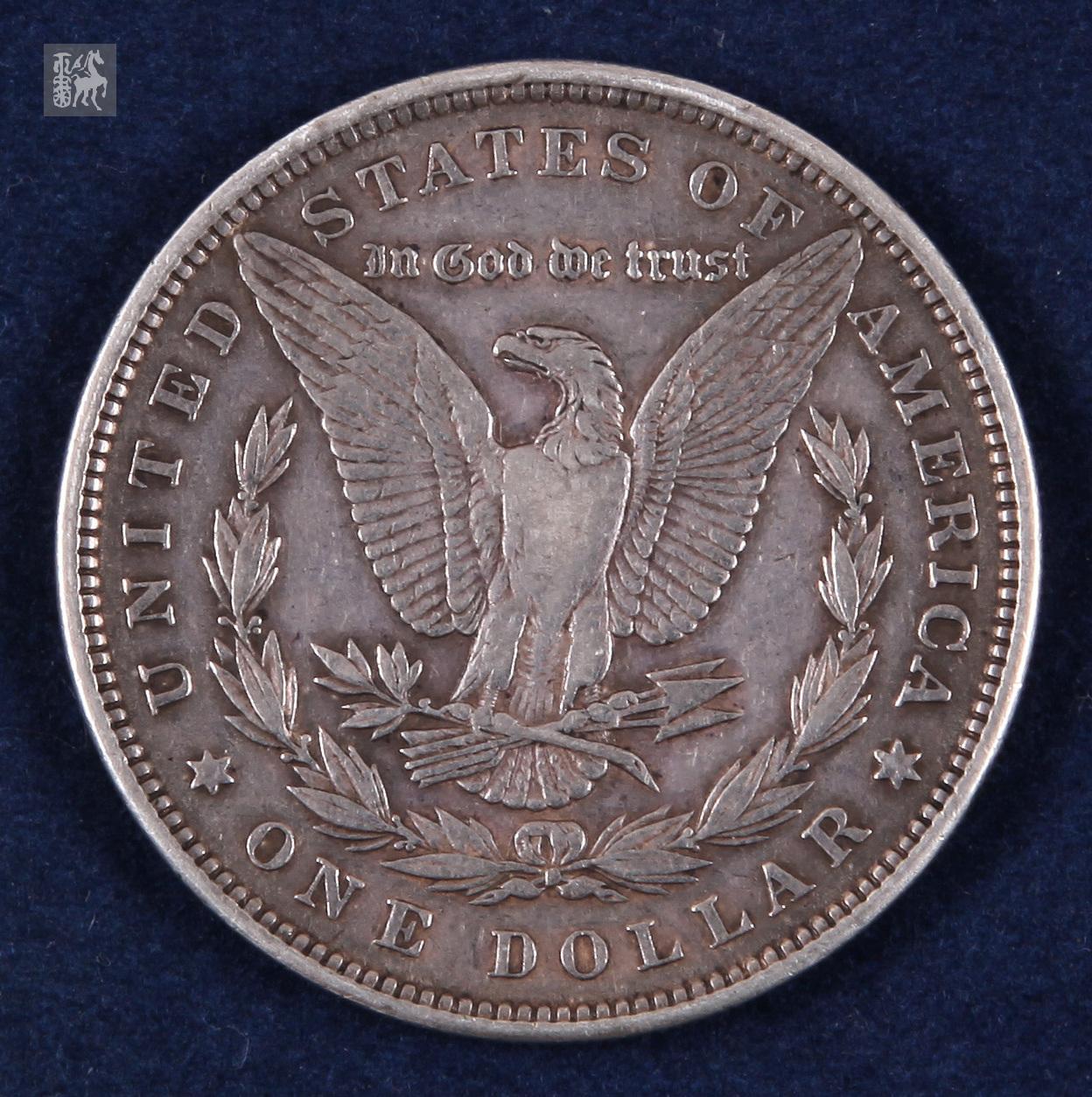 1890年美国摩根26.68克银币一枚极美品