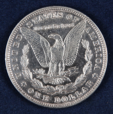 1885年美国摩根26.75克银币一枚极美品