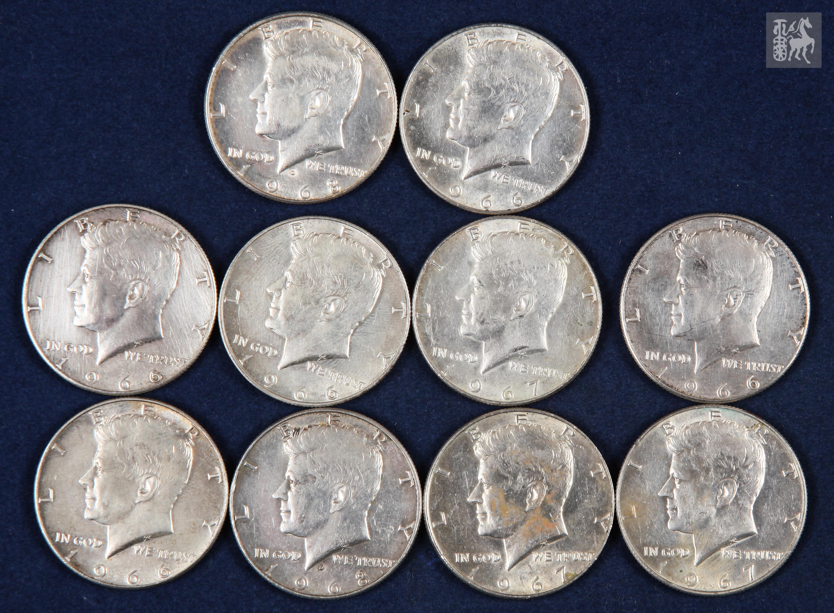 美国12.5克银币十枚(含银量:90%)无