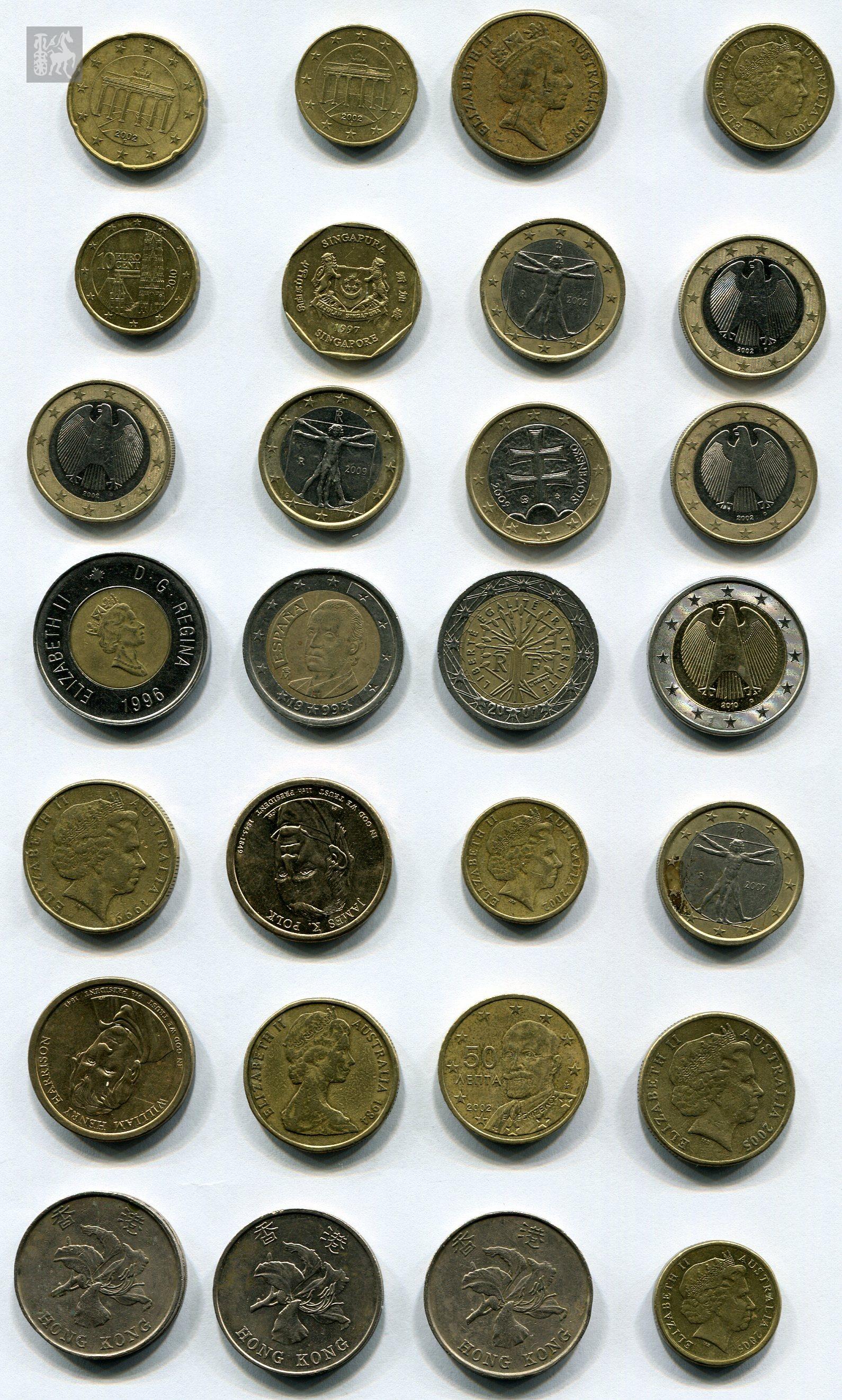 欧元硬币图案 图解图片
