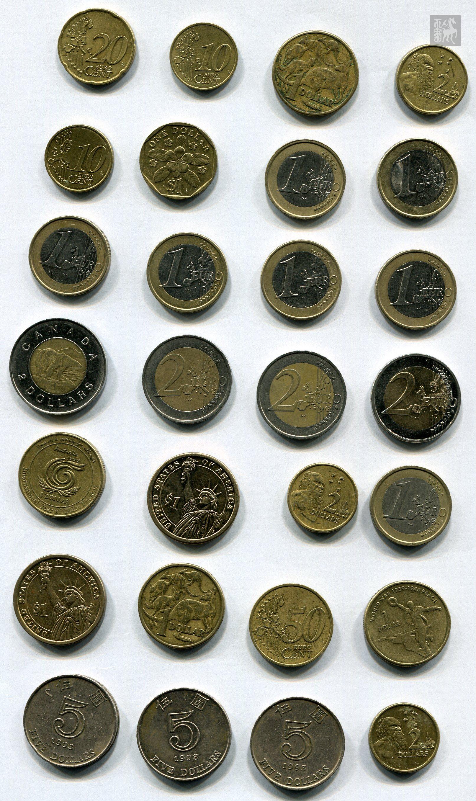 欧元硬币面值图片