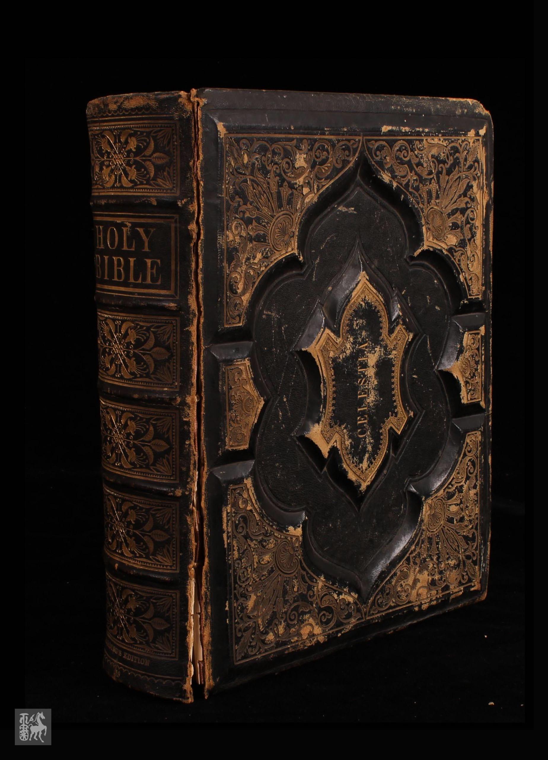 1873年费城版《圣经》羊皮卷豪华精装本一册