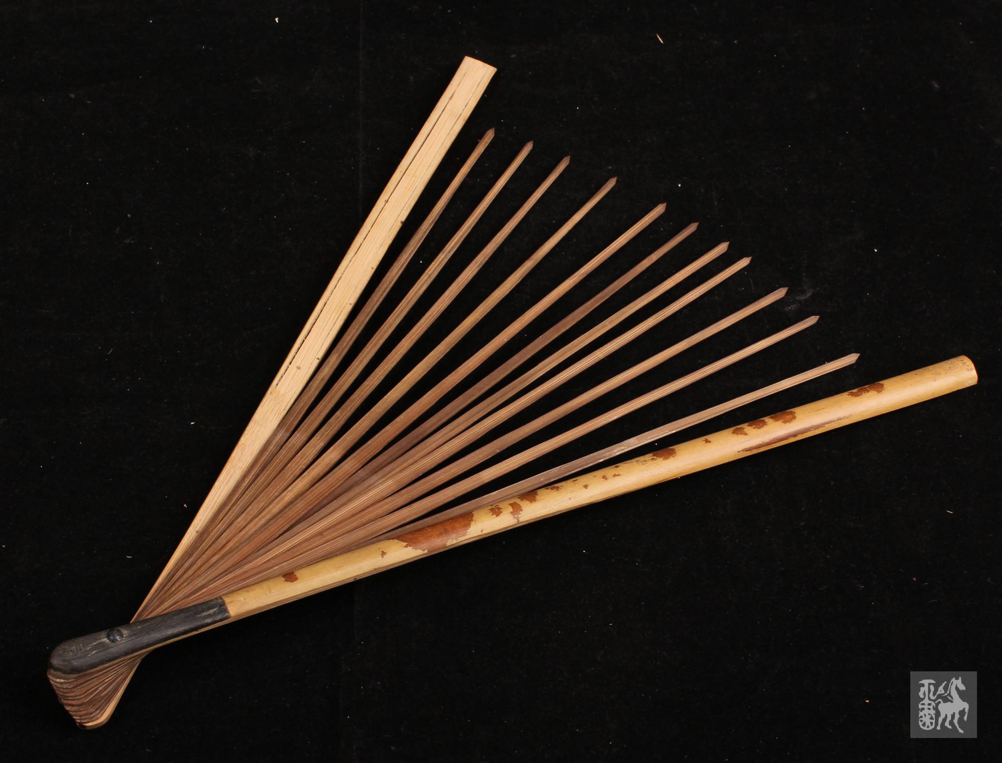 早期湘妃竹扇骨一件